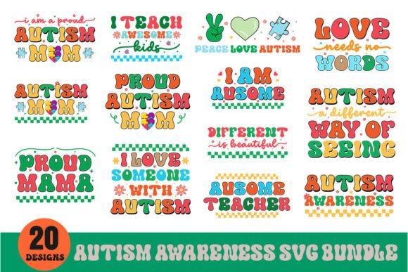 Autism Awareness Retro Svg Bundle Review