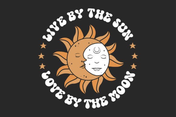 Boho Mystical Sun Moon SVG Sublimation